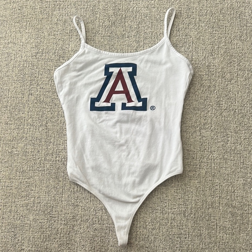 Hype and Vice U of A white logo body suit